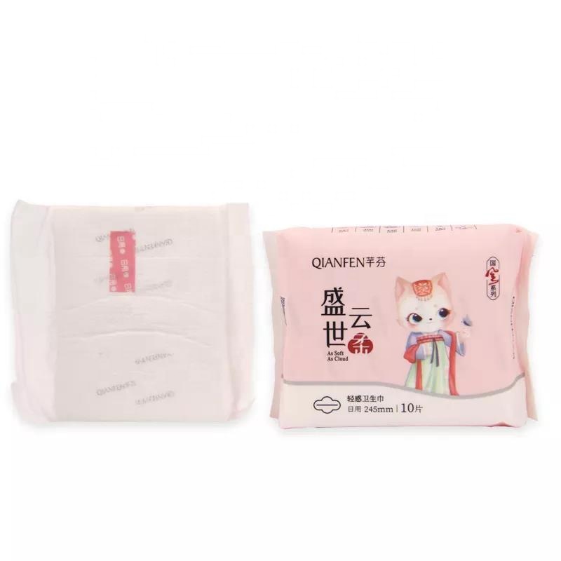 Personalización OEM ODM algodón transpirable suave anión señora mujer toallas sanitarias almohadillas al por mayor